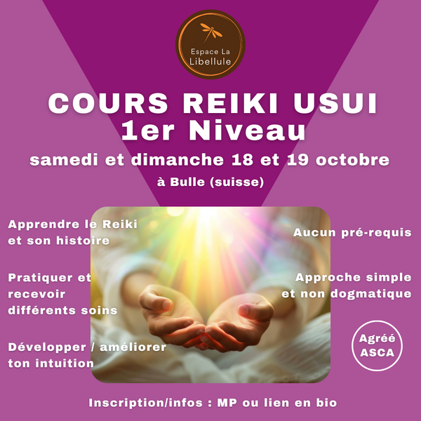 Cours de Reiki Usui 1er niveau