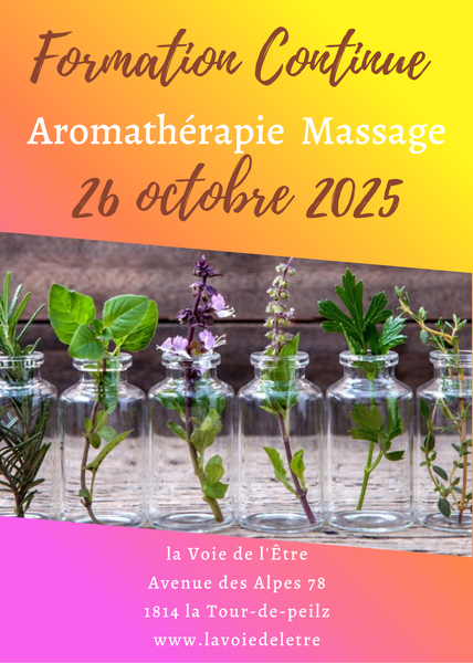 Aromathérapie pour massothérapie et soins énergétiques
